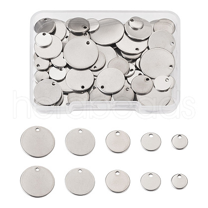 Kissitty 100Pcs 5 Style 304 Stainless Steel Charms STAS-KS0004-04-1