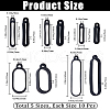 Gorgecraft 50Pcs 5 Styles Anti-Lost Silicone Pendant SIL-GF0001-34-2