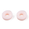 Flat Round Handmade Polymer Clay Bead Spacers CLAY-R067-4.0mm-27-5