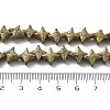 Electroplated Natural Lava Rock Beads Strands G-A251-C01-01A-4