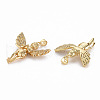 Brass Micro Pave Clear Cubic Zirconia Pendants ZIRC-Q200-042-NF-2