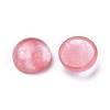 Cherry Quartz Glass Cabochons X-G-P393-R59-10MM-2