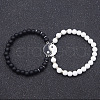 Alloy Enamel Yin-yang Link Bracelets WG68B43-01-3