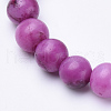 Dyed & Natural Gemstone Beaded Stretch Bracelets BJEW-S128-10-2