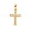 Brass Micro Pave Cubic Zirconia Pendants KK-U056-50G-1