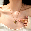 Heart Stainless Steel Pendant Necklaces & Stud Earrings Sets FS-WG41F88-01-3