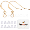 Beebeecraft 6Pcs Brass Earring Hooks KK-BBC0013-81-1