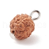 Undyed Natural Rudraksha Charms PALLOY-JF01583-4