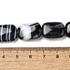 Natural Striped Agate/Banded Agate Beads Strands G-B137-B01-01B-5