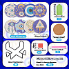 DIY Evil Eye Pattern Coaster Diamond Painting Kits DIY-TAC0016-54-15