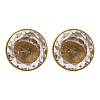 304 Stainless Steel Clear Cubic Zirconia Stud Earrings EJEW-Q044-07G-2