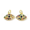 Brass Micro Pave Colorful Cubic Zirconia Charms KK-E068-VF079-2