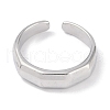 Non-Tarnish 304 Stainless Steel Open Cuff Ring for Women RJEW-C099-01P-2