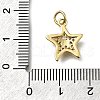 Brass Micro Pave Cubic Zirconia Charms KK-C090-25G-3