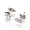 304 Stainless Steel Stud Earring Findings for Dangle Charms STAS-L216-05A-P-1