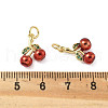 Brass Enamel Pendants KK-R229-07G-02-3