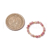 Natural Rhodonite Beaded Stretch Rings for Women RJEW-JR00868-09-3