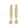 Brass Micro Pave Cubic Zirconia Pendants KK-S526-21G-2
