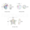 350Pcs 3 Style Transparent Acrylic Beads TACR-FS0001-05-2