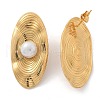 304 Stainless Steel Stud Earrings EJEW-Z084-01G-4