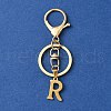 304 Stainless Steel Initial Letter Charm Keychains KEYC-YW00005-18-1
