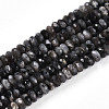 Natural Larvikite Beads Strands G-T141-46-4