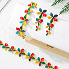 Flower Brass Enamel Pendant Necklace & Stud Dangle Earring & Link Bracelet FS-WG6CF2D-04-2