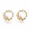 Brass Ear Stud Components KK-G359-10G-1