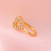 Brass Micro Pave Clear Cubic Zirconia Clip on Nose Rings WG43D72-06-1