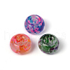 Spray Painted Glass Large Hole Beads X-DGLA-R017-8mm-M-2