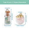 Craftdady 40Pcs 2 Style Glass Bottle Pendants FIND-CD0001-21-10