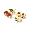 Cherry Brass Micro Pave Cubic Zirconia Pendants KK-L237-021G-02-2