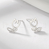 S925 Sterling Silver Flower Stud Earrings IO8237-2-2
