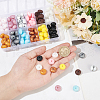 WADORN 120Pcs Flat Round Food Grade Eco-Friendly Silicone Beads SIL-WR0001-04B-3