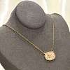 Brass Micro Pave Cubic Zirconia Star Oval Pendant Necklaces NJEW-R018-04G-01-3