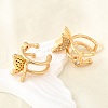 Brass Micro Pave Clear Cubic Zirconia Cuff Earrings EJEW-F370-24G-6