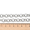 304 Stainless Steel Textured Rolo Chain Necklaces for Women NJEW-U050-01P-5