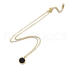 Flat Round Acrylic Pendant Necklaces NJEW-G128-03G-2