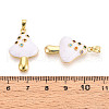 Brass Micro Pave Cubic Zirconia Pendants KK-N257-74A-G-3
