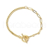 Brass Paperclip Chains and Paperclip Chains Bracelets for Women BJEW-JB10402-1