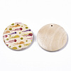 Fruit Seris Printed Wood Pendants WOOD-S045-103A-08-2