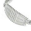 Cubic Zirconia Oval Link Bracelet with 304 Stainless Steel Chains BJEW-Q775-02P-3