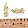 Brass Micro Pave Cubic Zirconia Pendants KK-C092-10G-3