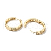 Brass with Clear Cubic Zirconia Hoop Earrings EJEW-B035-20KCG-2