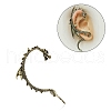 Alloy Dragon Front Back Stud Earrings EJEW-C046-01AB-1