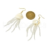 Natural Clam Shell Imitation Pearl Dangle Earrings EJEW-MZ00231-01-3