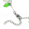 Brass Bar Link Chains Charm Bracelets BJEW-JB11524-03-4
