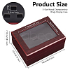3-Slot Wood Championship Rings Display Case CON-WH0088-71-2