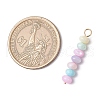 Macaron Color Dyed Natural Freshwater Shell Rondelle Beaded Pendants PALLOY-JF03706-01-2