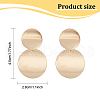 ANATTASOUL 2 Pairs 2 Colors Alloy Double Flat Round Dangle Stud Earrings for Women EJEW-AN0001-84-2